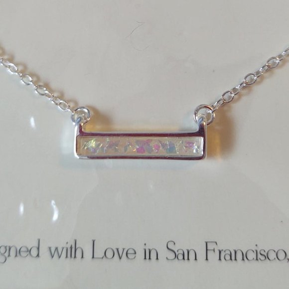 2 Bandits Athens Silver Iridescent Necklace - Picture 2 of 4